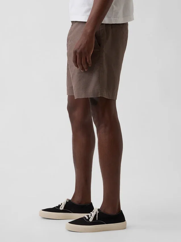 7,5" Shorts aus Leinen-Baumwoll-Mischung