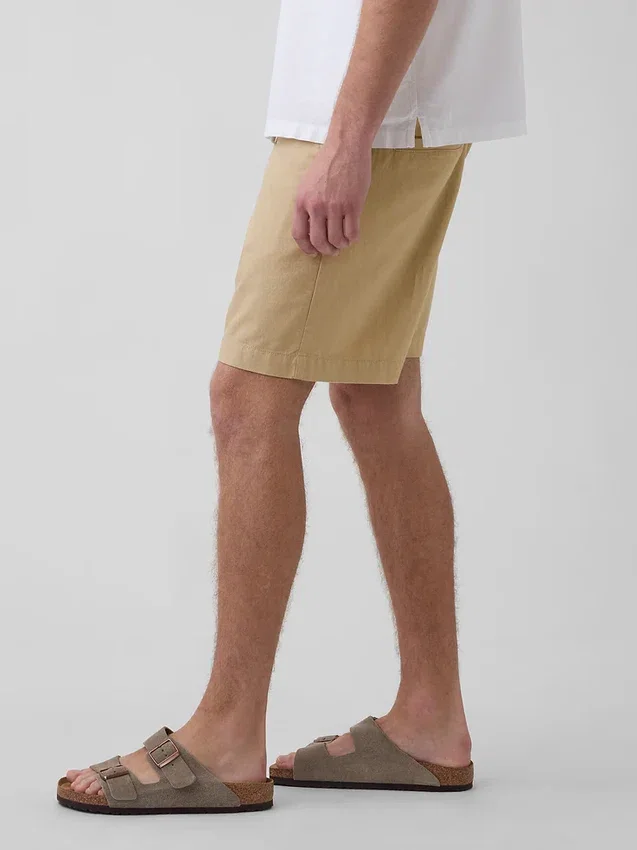 7,5" Shorts aus Leinen-Baumwoll-Mischung