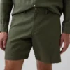 7,5" Shorts aus Leinen-Baumwoll-Mischung