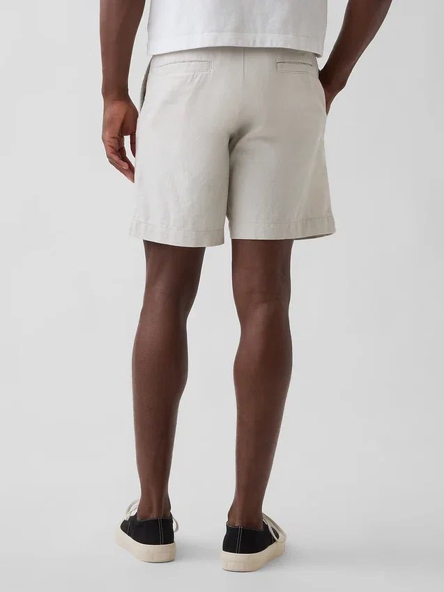 7,5" Shorts aus Leinen-Baumwoll-Mischung