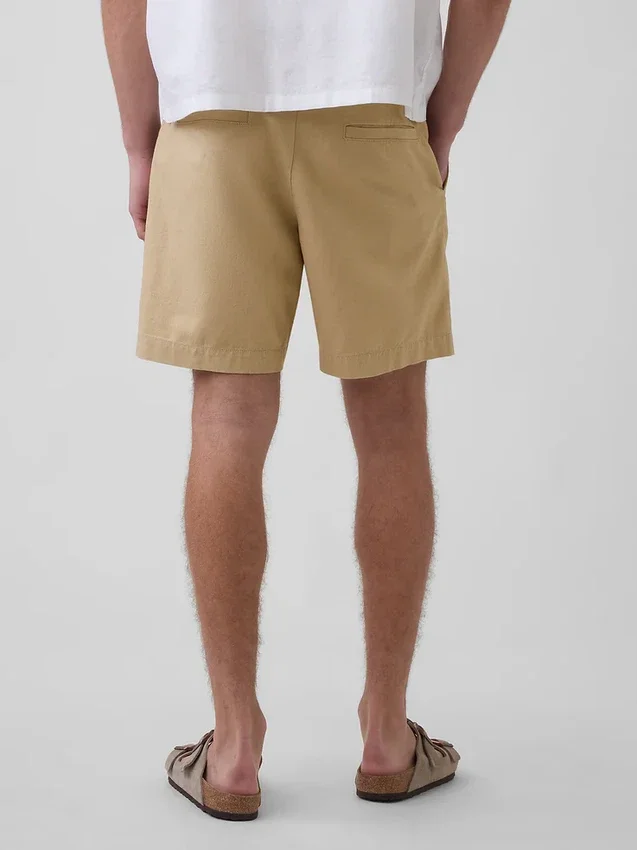 7,5" Shorts aus Leinen-Baumwoll-Mischung