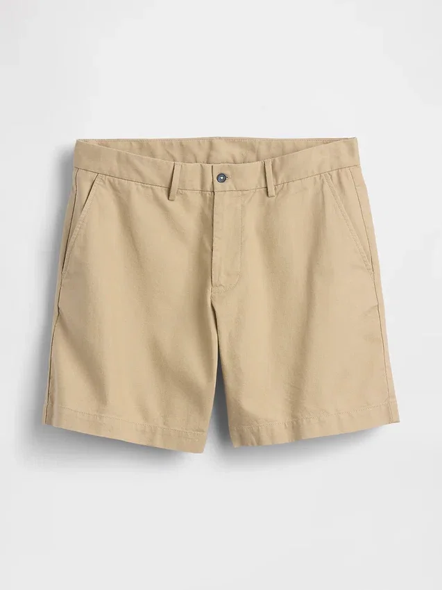 7,5" Shorts aus Leinen-Baumwoll-Mischung
