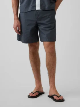 7″ Poplin-Shorts in lockerer Passform