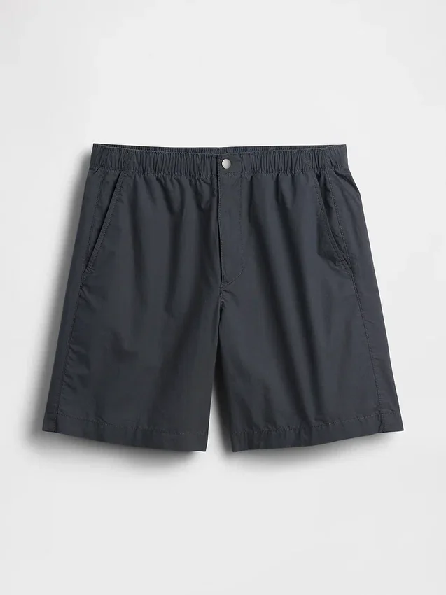 7" Poplin-Shorts in lockerer Passform