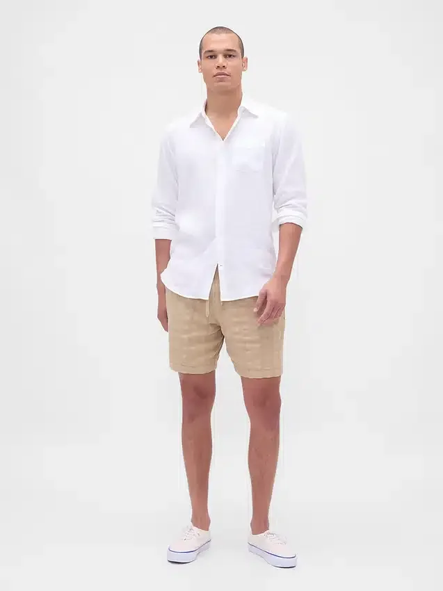 7" strukturierte Easy-Shorts