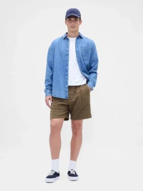 7" strukturierte Easy-Shorts
