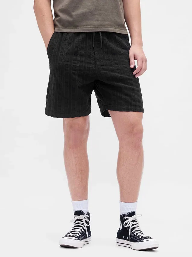 7" strukturierte Easy-Shorts