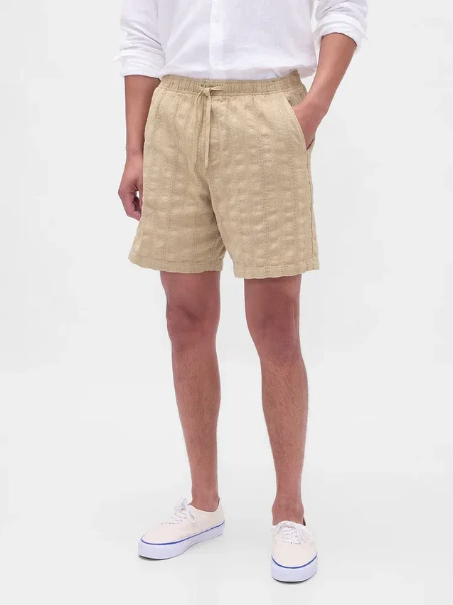 7" strukturierte Easy-Shorts