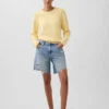 8" Bermuda-Shorts aus Denim mit mittlerer Leibhöhe und lockerer Passform