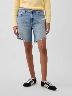 8″ Bermuda-Shorts aus Denim mit mittlerer Leibhöhe und lockerer Passform