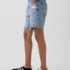 8" Bermuda-Shorts aus Denim mit mittlerer Leibhöhe und lockerer Passform