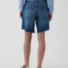 8" Bermuda-Shorts aus Denim mit mittlerer Leibhöhe und lockerer Passform