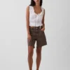 8" Bermuda-Shorts aus Denim mit mittlerer Leibhöhe und lockerer Passform