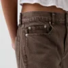 8" Bermuda-Shorts aus Denim mit mittlerer Leibhöhe und lockerer Passform