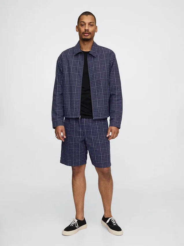 9" Easy-Shorts aus Leinen-Baumwolle