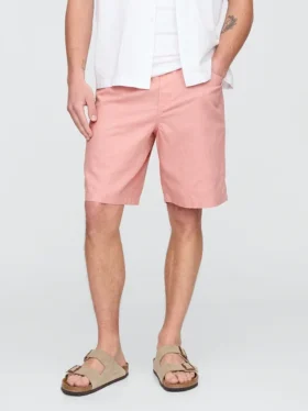 9″ Easy-Shorts aus Leinen-Baumwolle