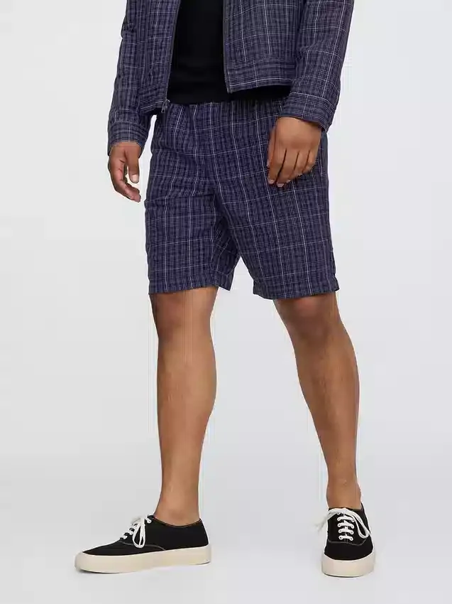 9" Easy-Shorts aus Leinen-Baumwolle