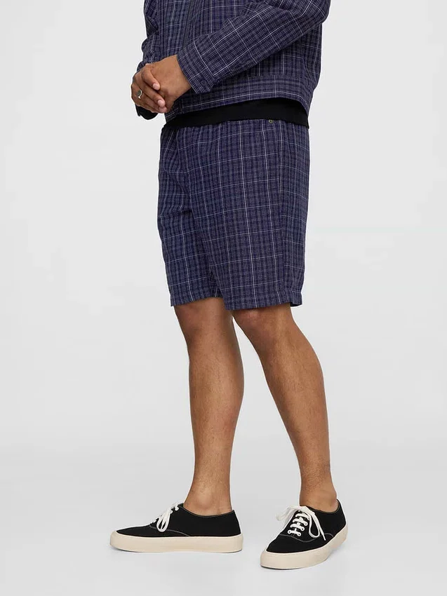 9" Easy-Shorts aus Leinen-Baumwolle