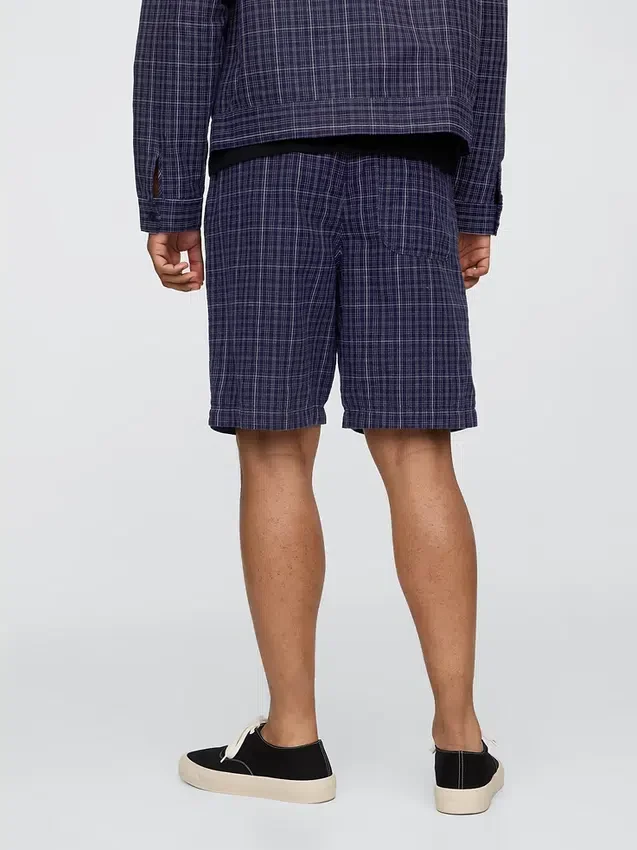 9" Easy-Shorts aus Leinen-Baumwolle