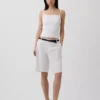9" kurze Leinen-Mischung-Shorts mit niedriger Leibhöhe