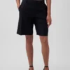 9" kurze Leinen-Mischung-Shorts mit niedriger Leibhöhe