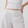 9" kurze Leinen-Mischung-Shorts mit niedriger Leibhöhe