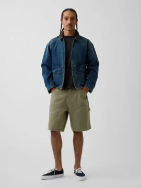 9" lockere Denim-Carpenter-Shorts