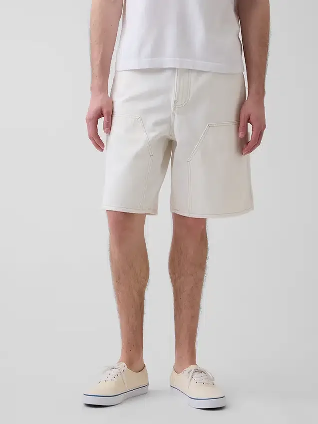 9" lockere Denim-Carpenter-Shorts