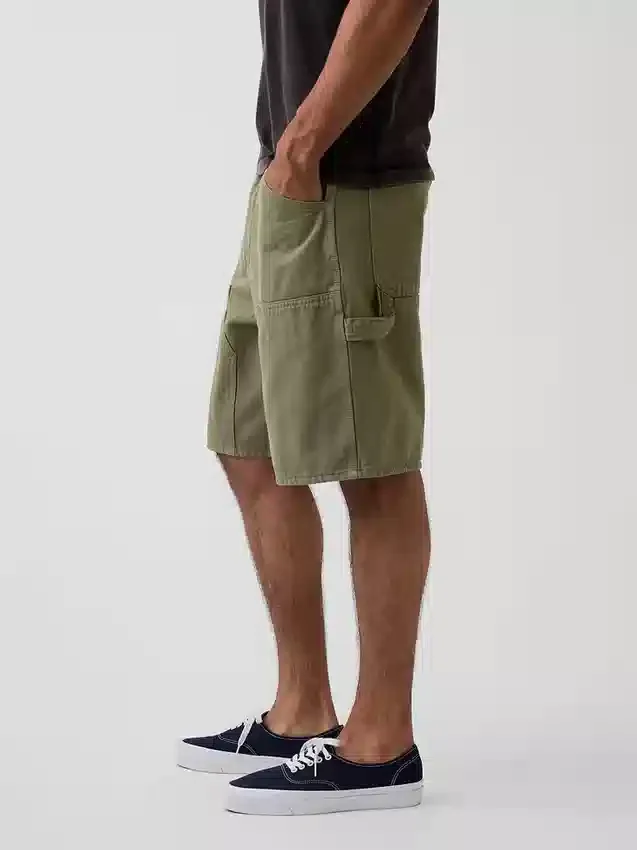 9" lockere Denim-Carpenter-Shorts