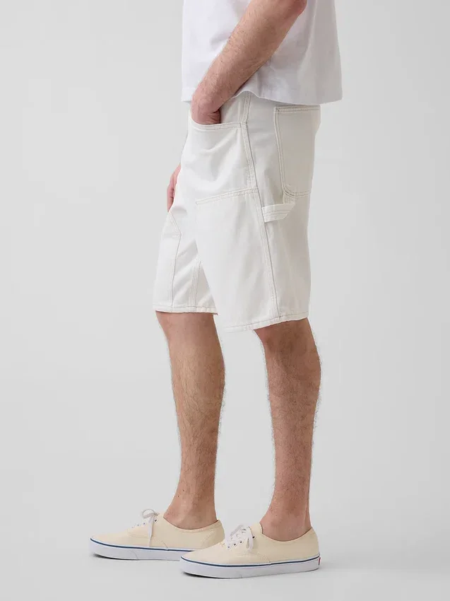 9" lockere Denim-Carpenter-Shorts