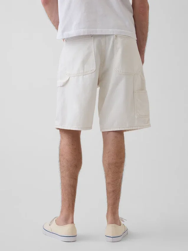9" lockere Denim-Carpenter-Shorts