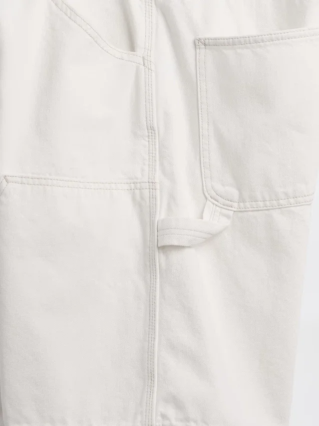 9" lockere Denim-Carpenter-Shorts