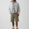 9" lockere Denim-Carpenter-Shorts