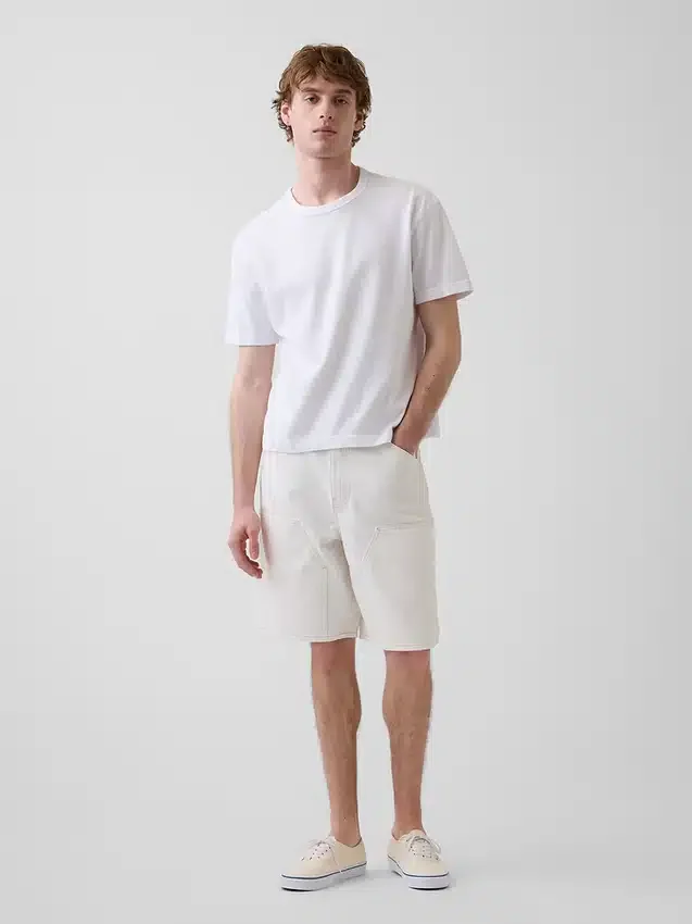 9" lockere Denim-Carpenter-Shorts
