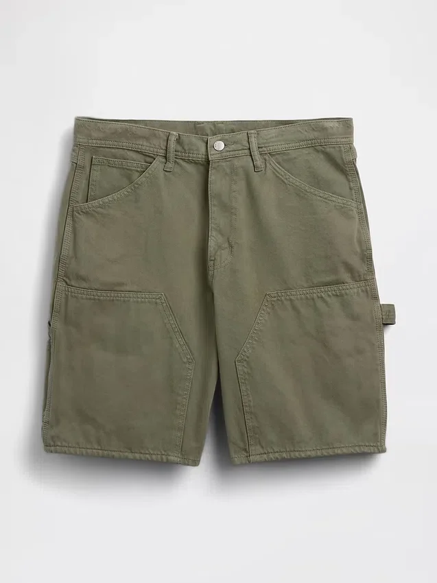 9" lockere Denim-Carpenter-Shorts
