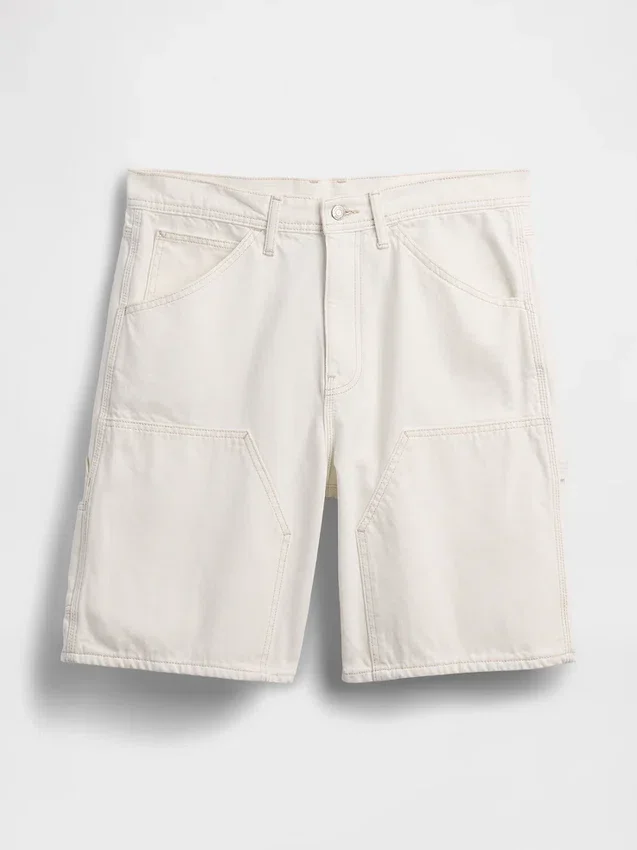 9" lockere Denim-Carpenter-Shorts