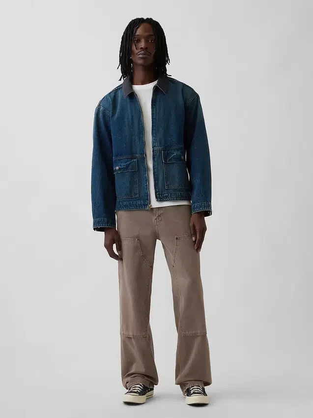 90er-Jahre-Carpenter-Jeans mit doppeltem Knie und lockerer Passform