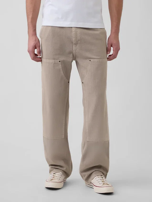 90er-Jahre-Carpenter-Jeans mit doppeltem Knie und lockerer Passform