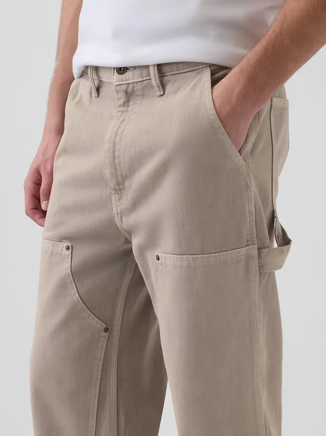 90er-Jahre-Carpenter-Jeans mit doppeltem Knie und lockerer Passform