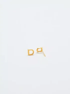 Admiral Row Gold-Ohrringe mit Initialen