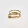 Admiral Row Gold-Ring mit Doppelknoten