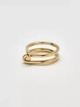 Admiral Row Gold-Ring mit Doppelknoten