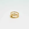 Admiral Row Gold-Ring mit Doppelknoten