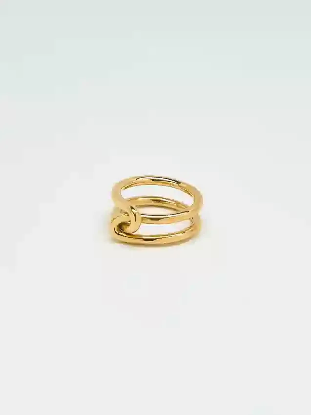 Admiral Row Gold-Ring mit Doppelknoten