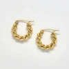 Admiral Row goldene ovale Twist-Creolen