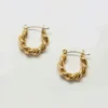 Admiral Row goldene ovale Twist-Creolen