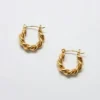 Admiral Row goldene ovale Twist-Creolen