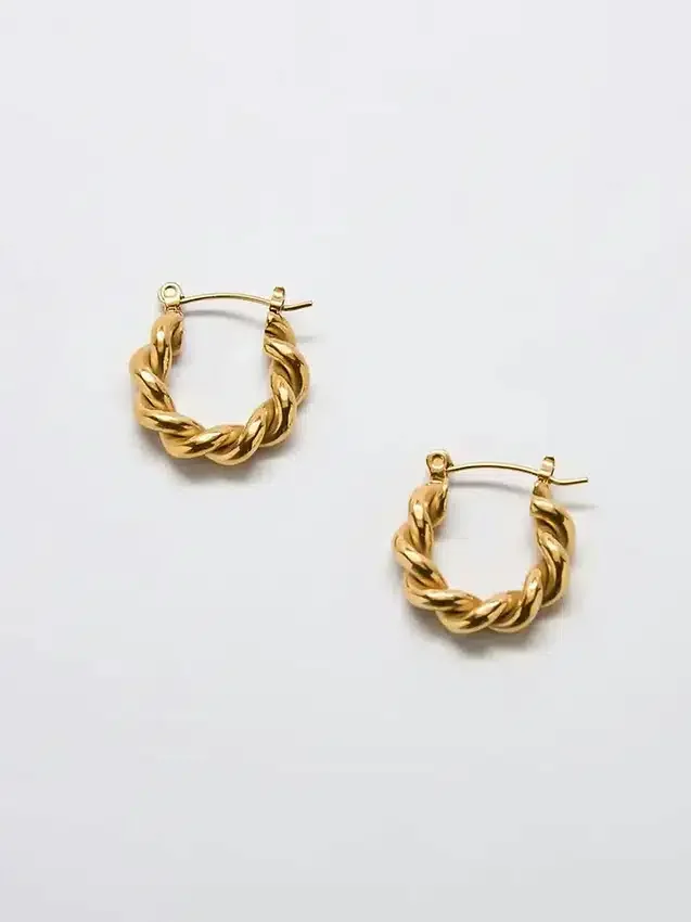 Admiral Row goldene ovale Twist-Creolen