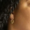 Admiral Row goldene ovale Twist-Creolen
