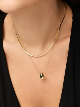 Ana Luisa Gold Mini-Kiesel-Halskette